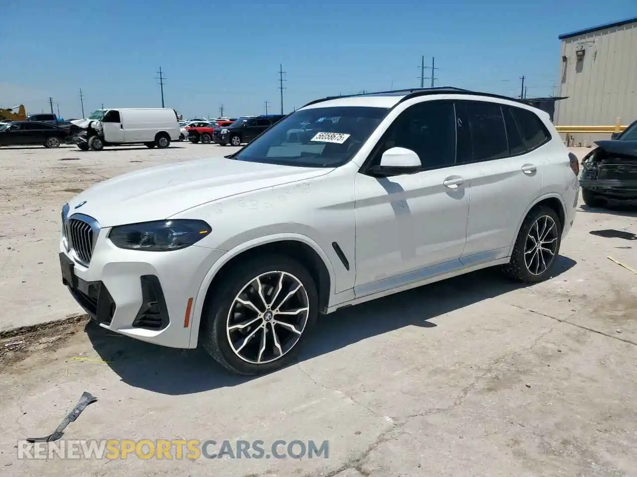 1 Photograph of a damaged car 5UX53DP04N9L43955 BMW X3 2022