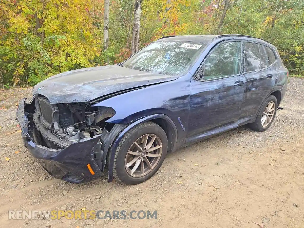 1 Photograph of a damaged car 5UX53DP04N9L45611 BMW X3 2022
