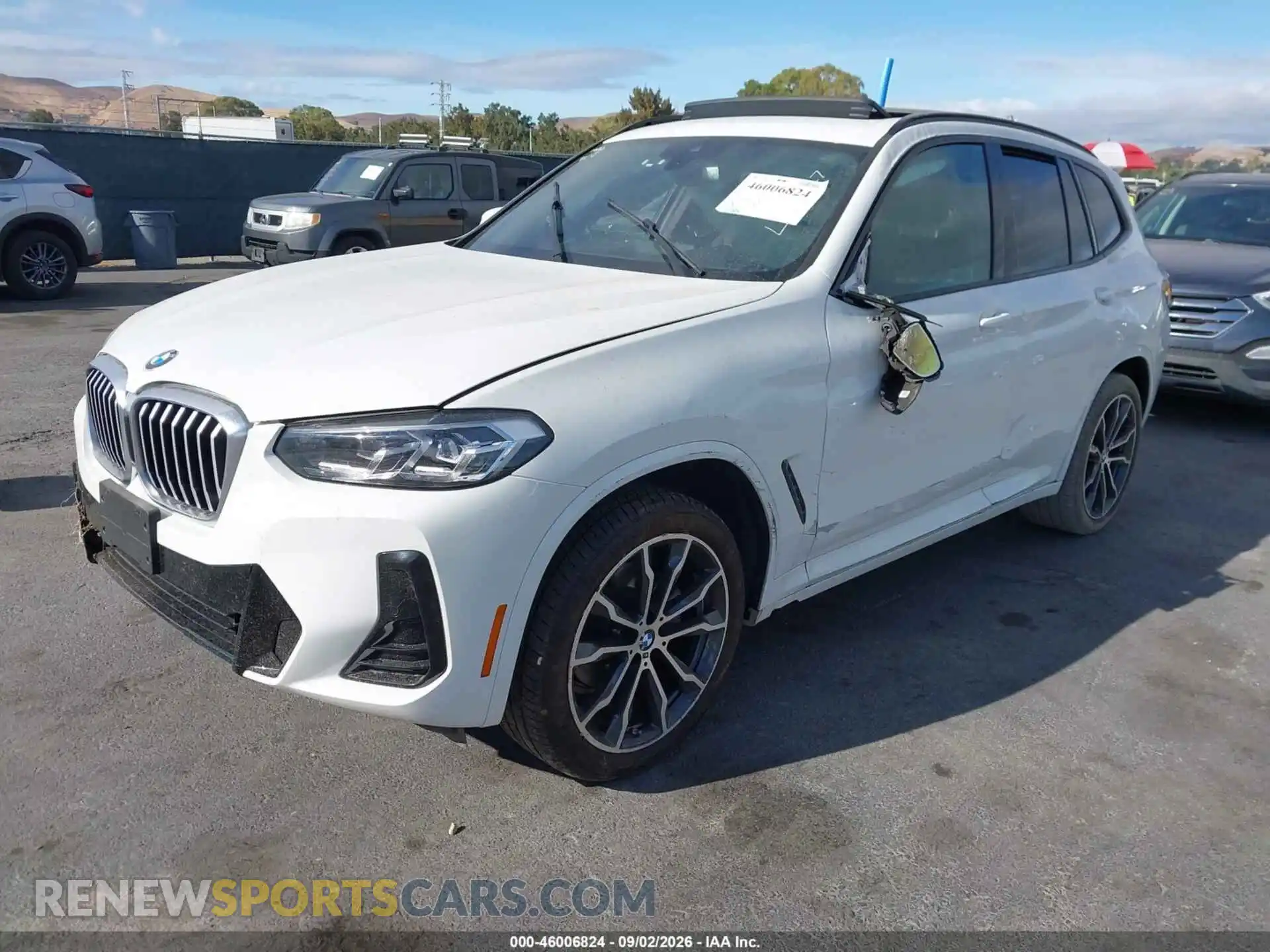 2 Photograph of a damaged car 5UX53DP06N9K84424 BMW X3 2022