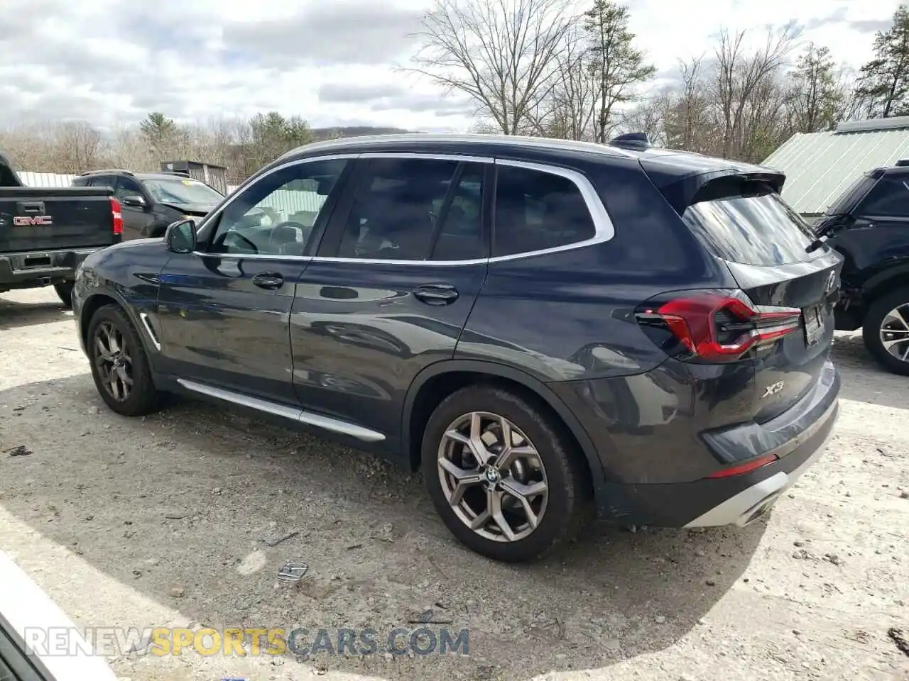 2 Photograph of a damaged car 5UX53DP07N9K59614 BMW X3 2022