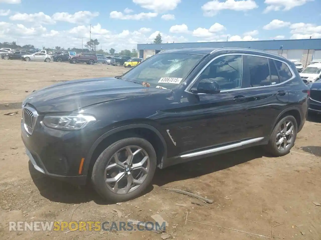 1 Photograph of a damaged car 5UX53DP07N9K97439 BMW X3 2022