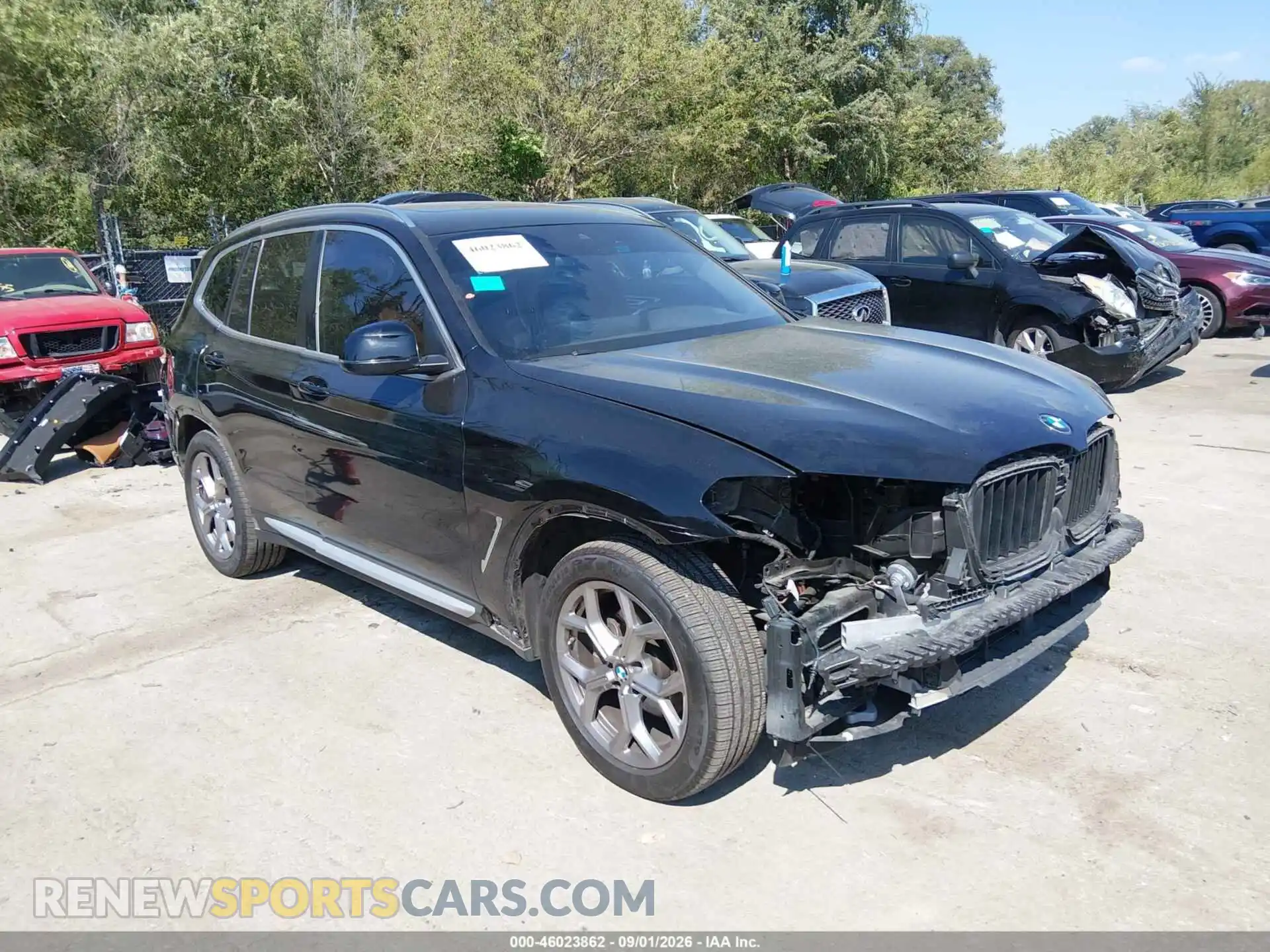 1 Photograph of a damaged car 5UX53DP07N9L22503 BMW X3 2022