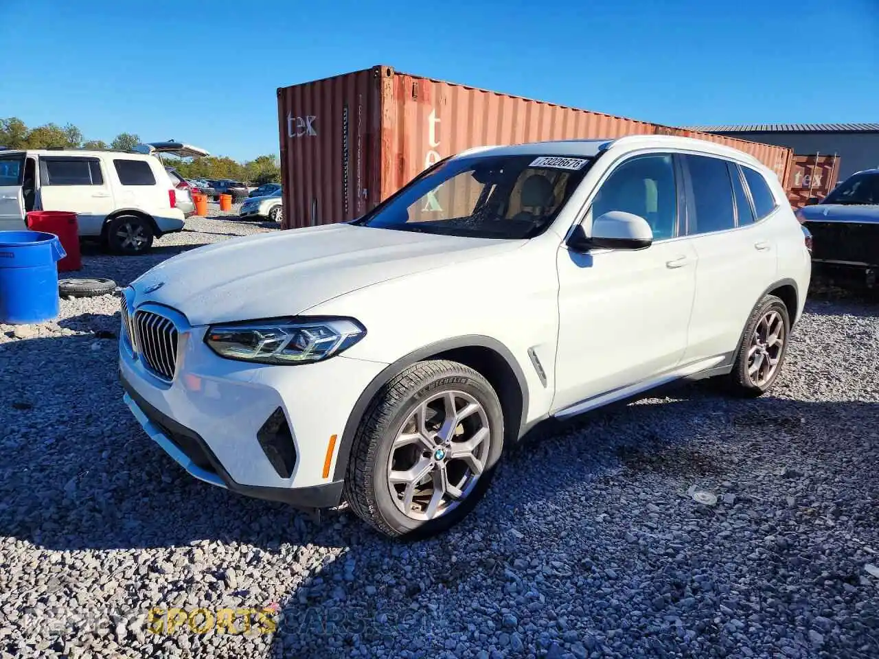 1 Photograph of a damaged car 5UX53DP08N9J91386 BMW X3 2022