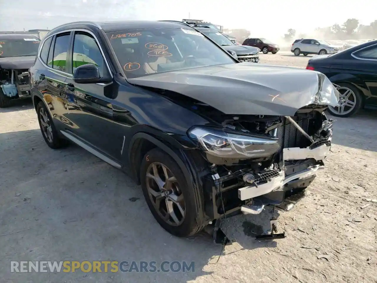 1 Photograph of a damaged car 5UX53DP08N9L88705 BMW X3 2022