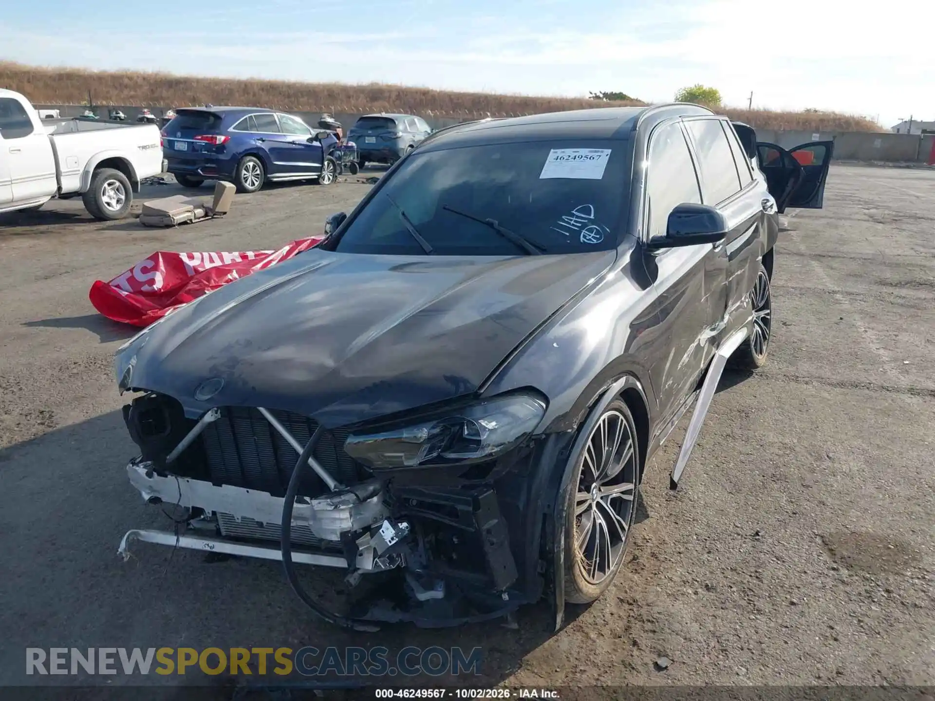 2 fotografías del automóvil dañado 5UX53DP08N9M13778 BMW X3 2022