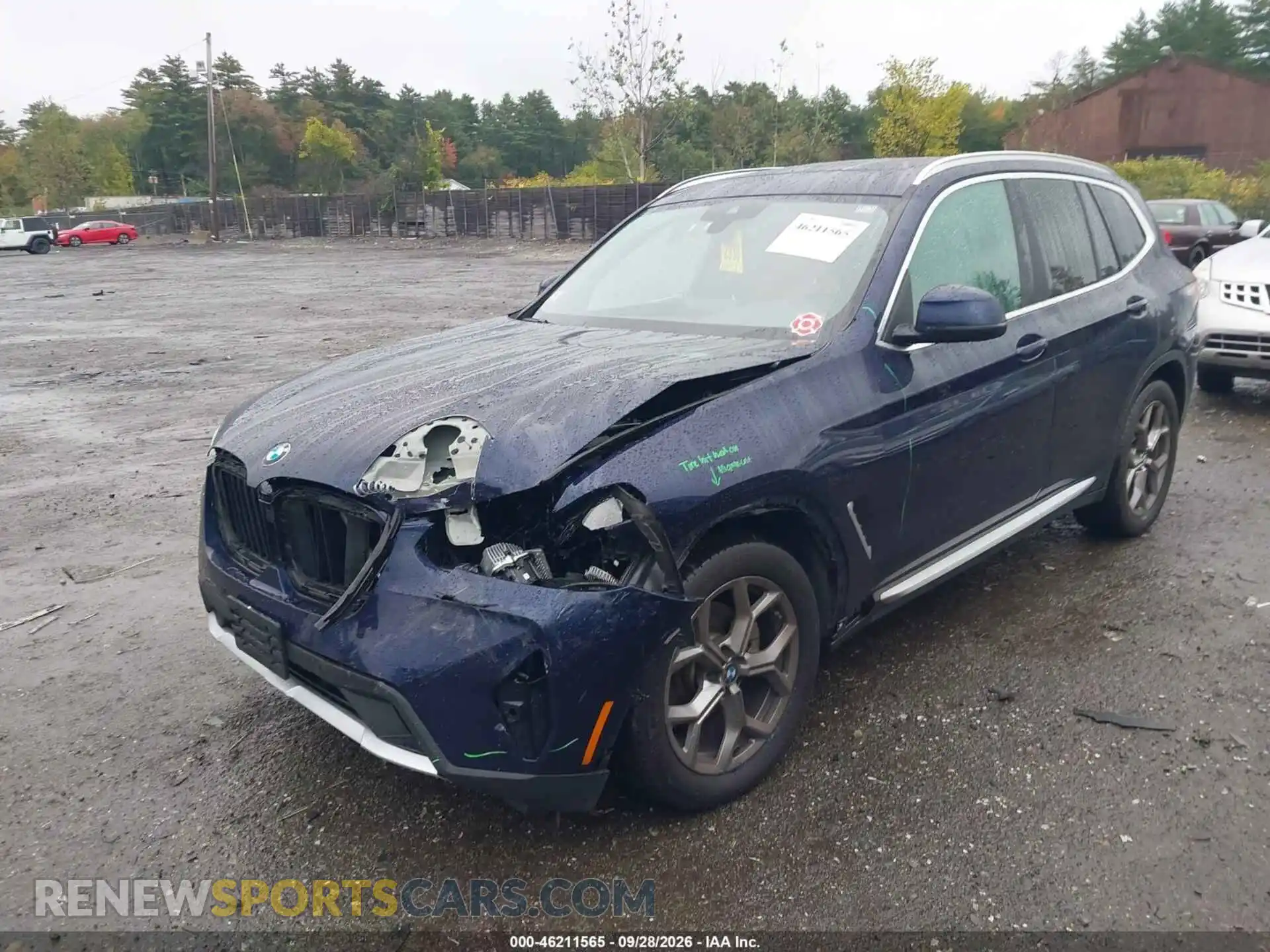 2 Photograph of a damaged car 5UX53DP08N9M93678 BMW X3 2022