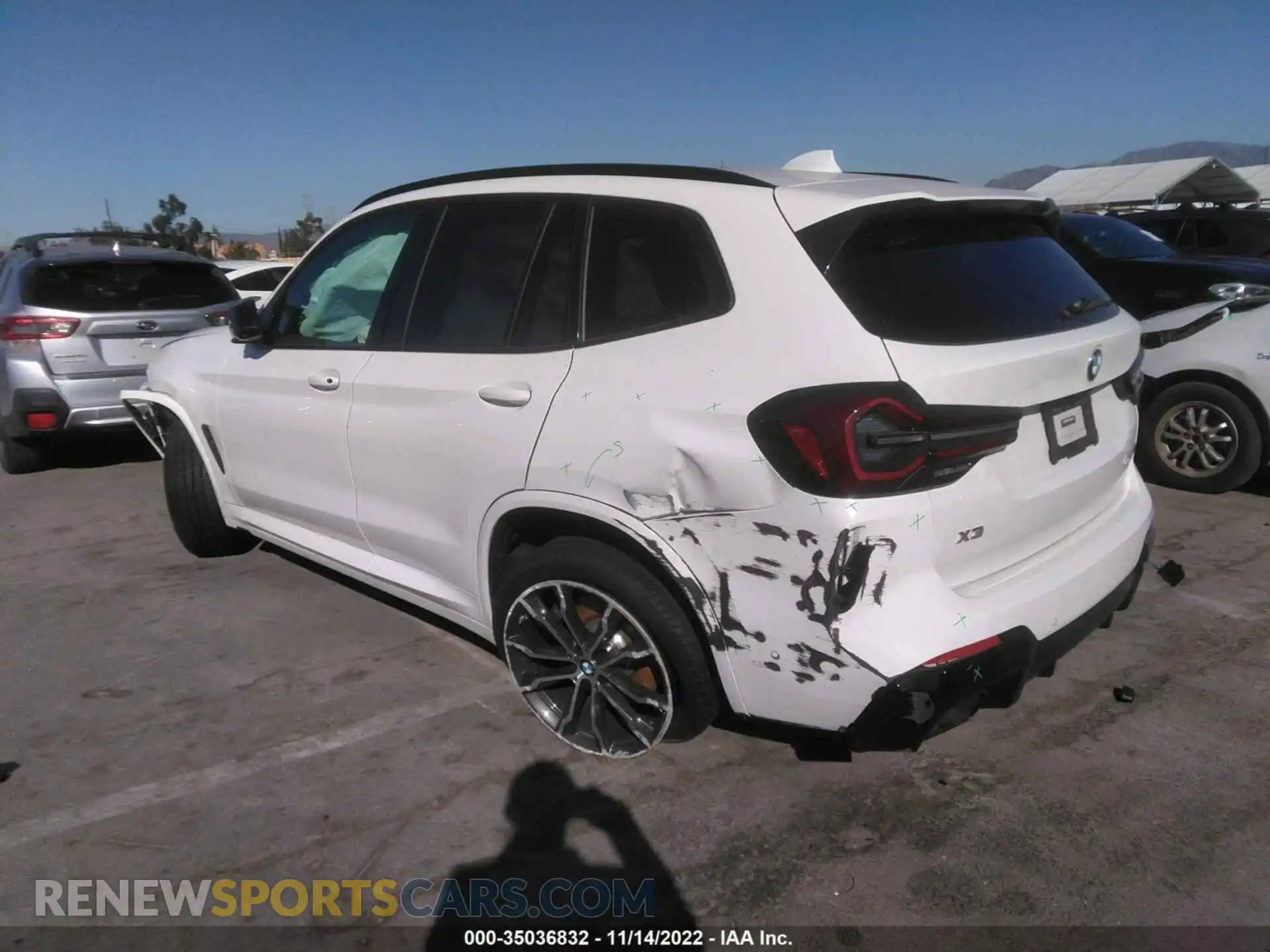 3 Photograph of a damaged car 5UX83DP00N9K25947 BMW X3 2022