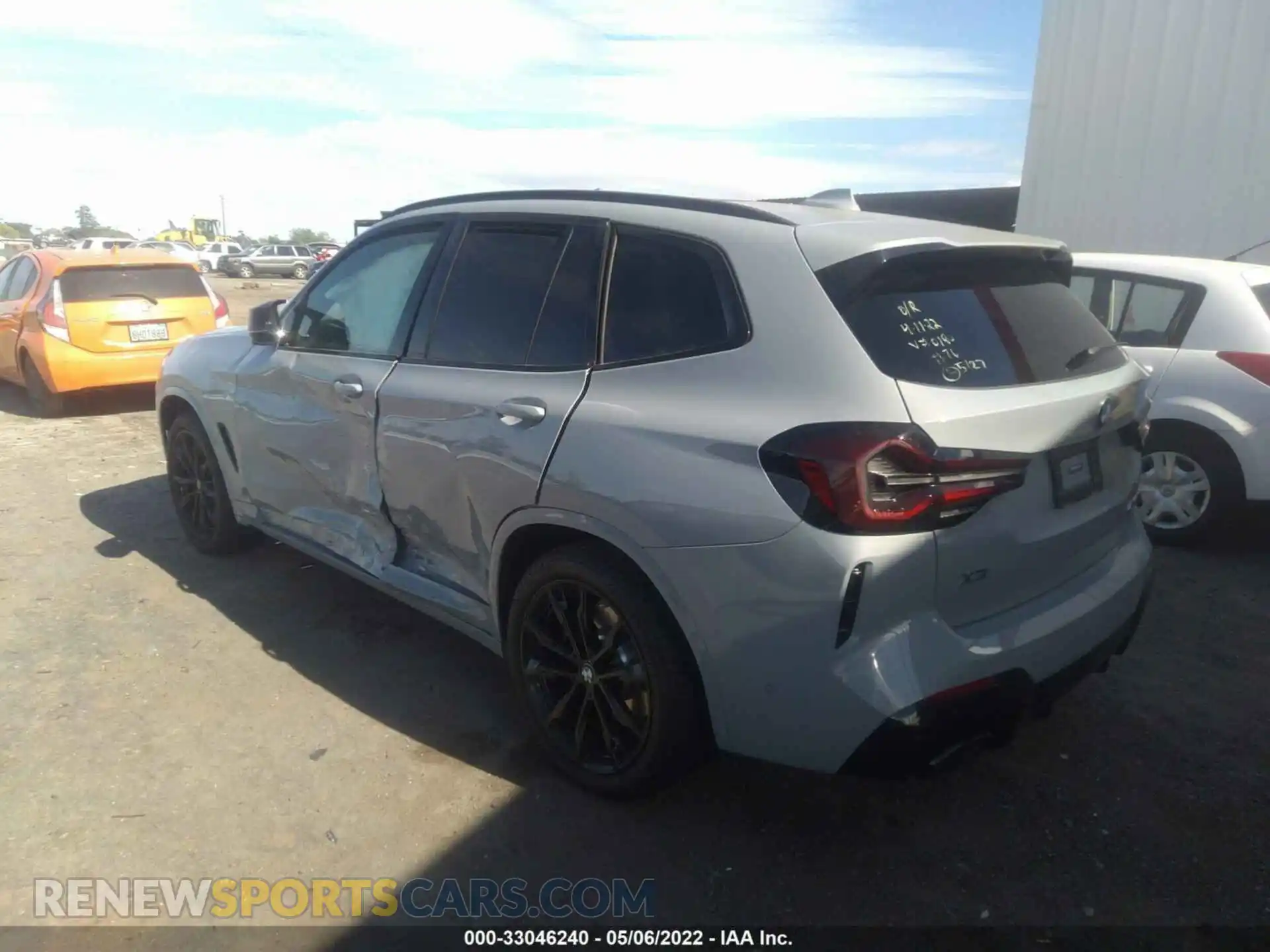 3 fotografías del automóvil dañado 5UX83DP05N9L60180 BMW X3 2022
