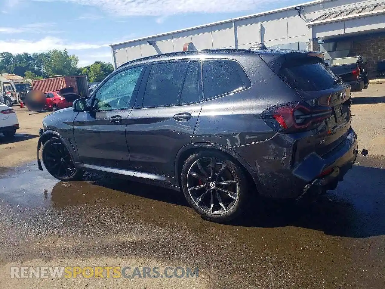 2 fotografías del automóvil dañado 5UX83DP06N9M62782 BMW X3 2022
