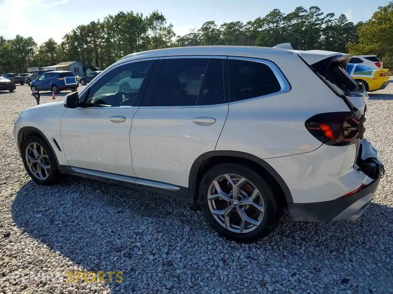 2 Photograph of a damaged car WBX47DP07NN125455 BMW X3 2022