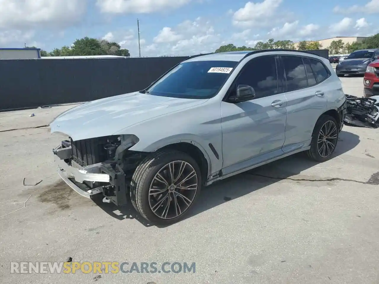 1 Photograph of a damaged car WBX47DP08NN138635 BMW X3 2022