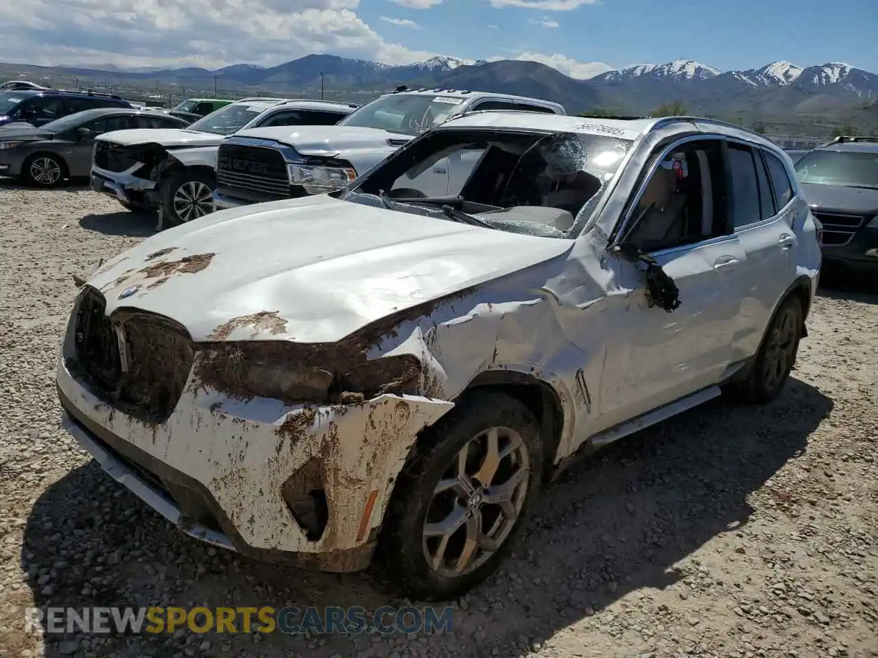 1 Photograph of a damaged car WBX57DP04NN154402 BMW X3 2022