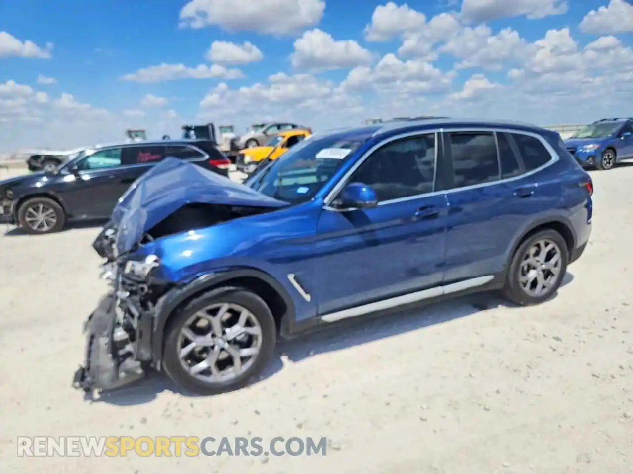 1 Photograph of a damaged car 5UX43DP01P9R00951 BMW X3 2023