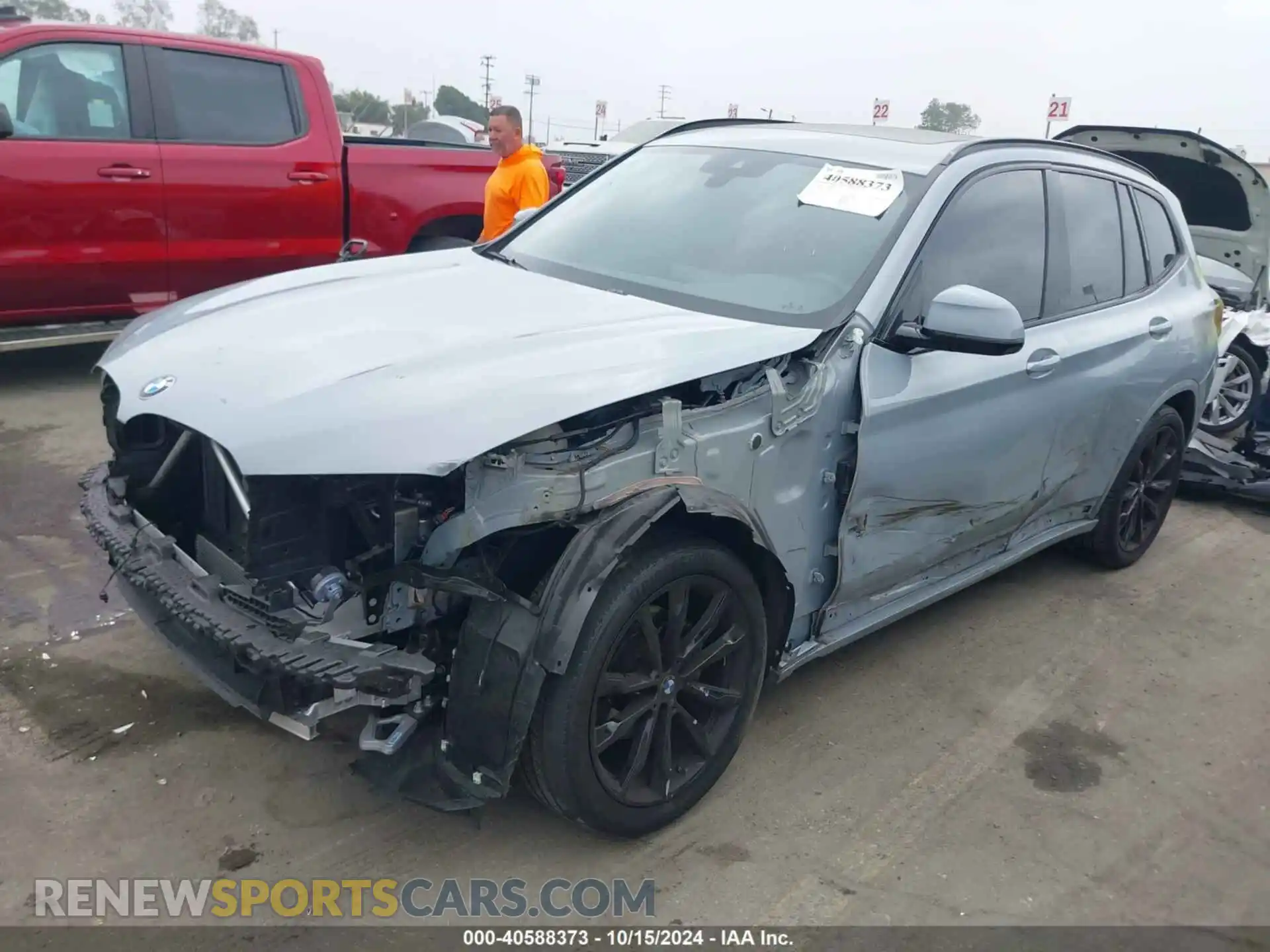 2 fotografías del automóvil dañado 5UX43DP05P9P98117 BMW X3 2023
