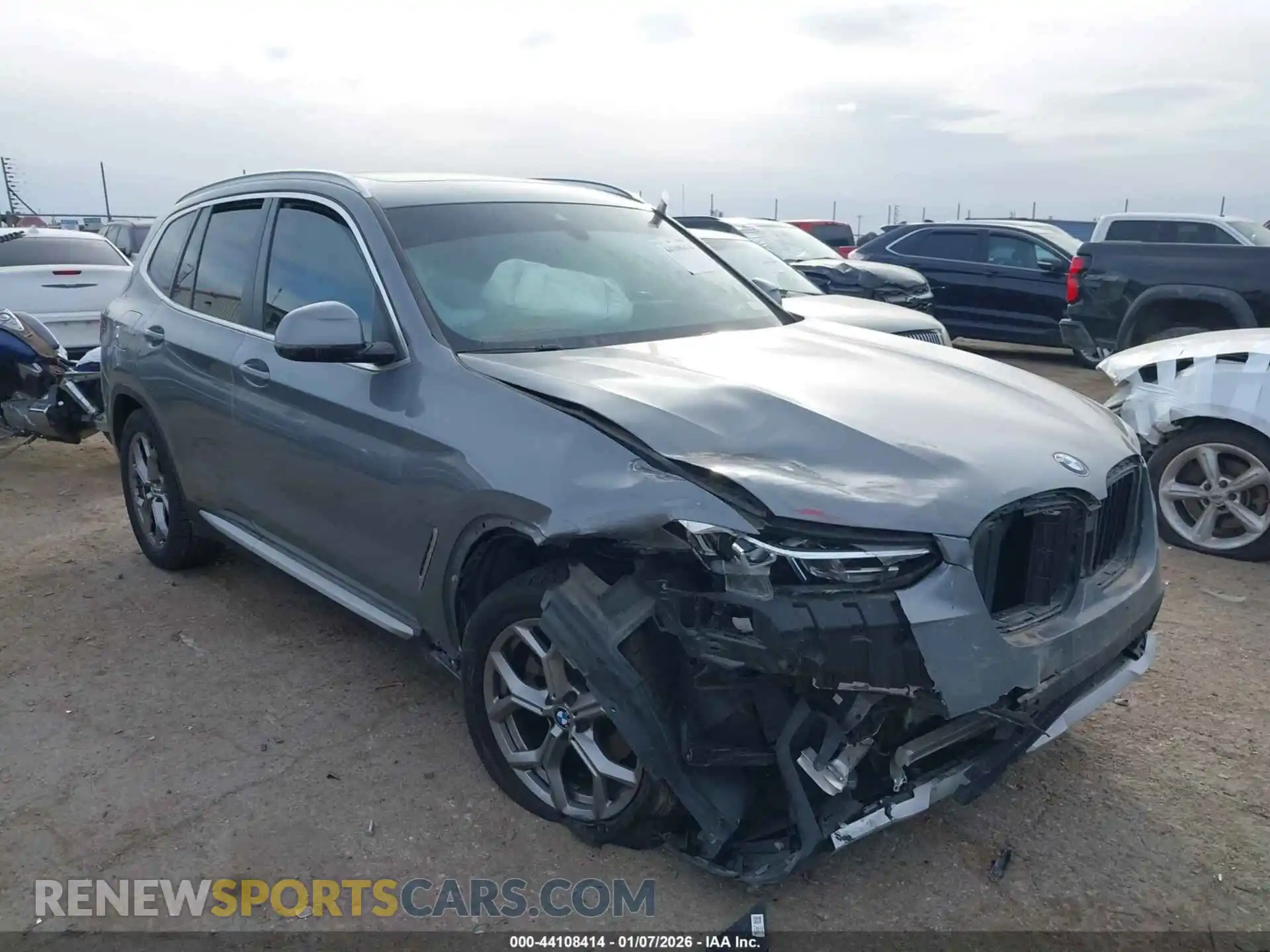 1 Photograph of a damaged car 5UX43DP05P9S24570 BMW X3 2023