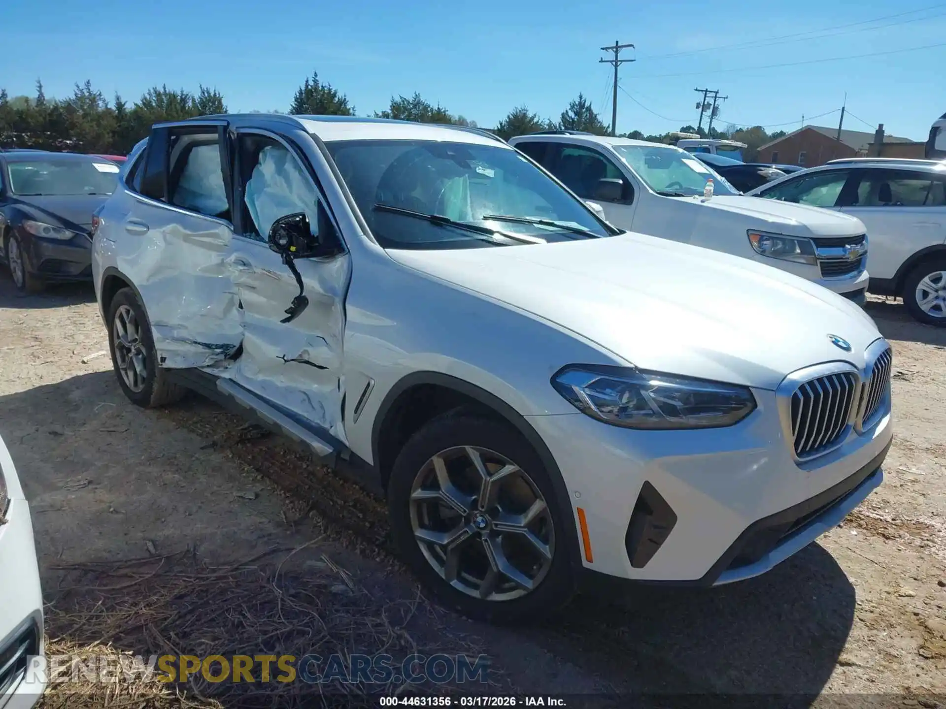 1 Photograph of a damaged car 5UX53DP08P9T32654 BMW X3 2023