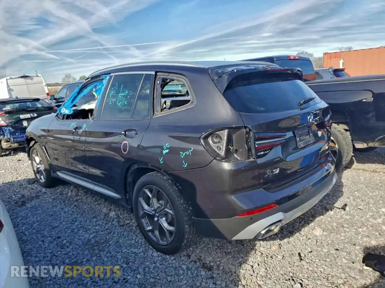 2 Photograph of a damaged car WBX57DP06PN243858 BMW X3 2023