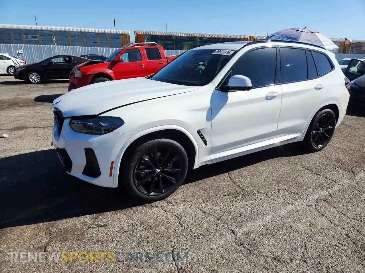 1 Photograph of a damaged car 5UX43DP00R9W39055 BMW X3 2024