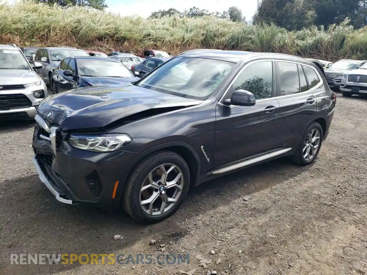 1 Photograph of a damaged car 5UX43DP01R9V58548 BMW X3 2024
