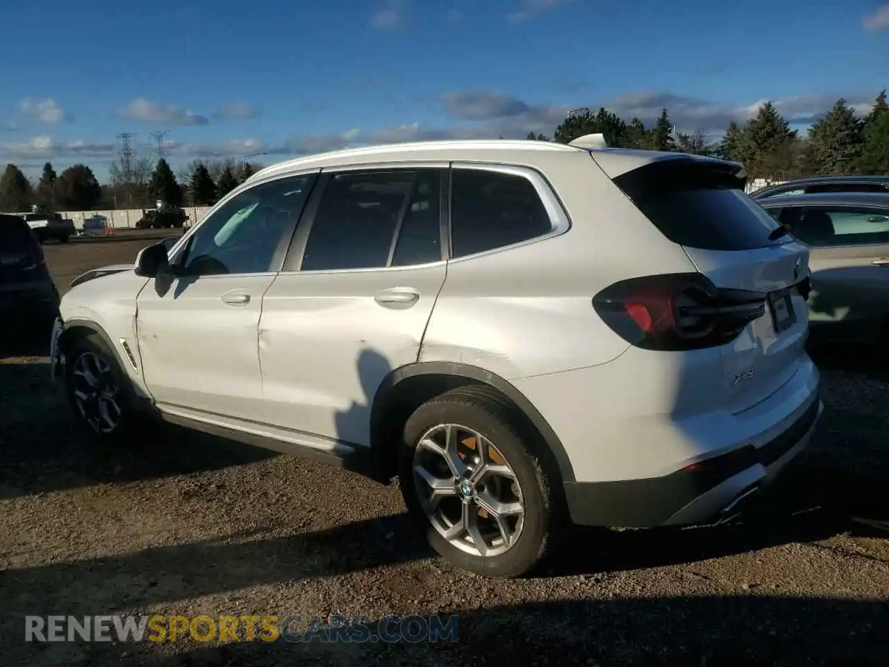 2 Photograph of a damaged car 5UX43DP03R9T69657 BMW X3 2024