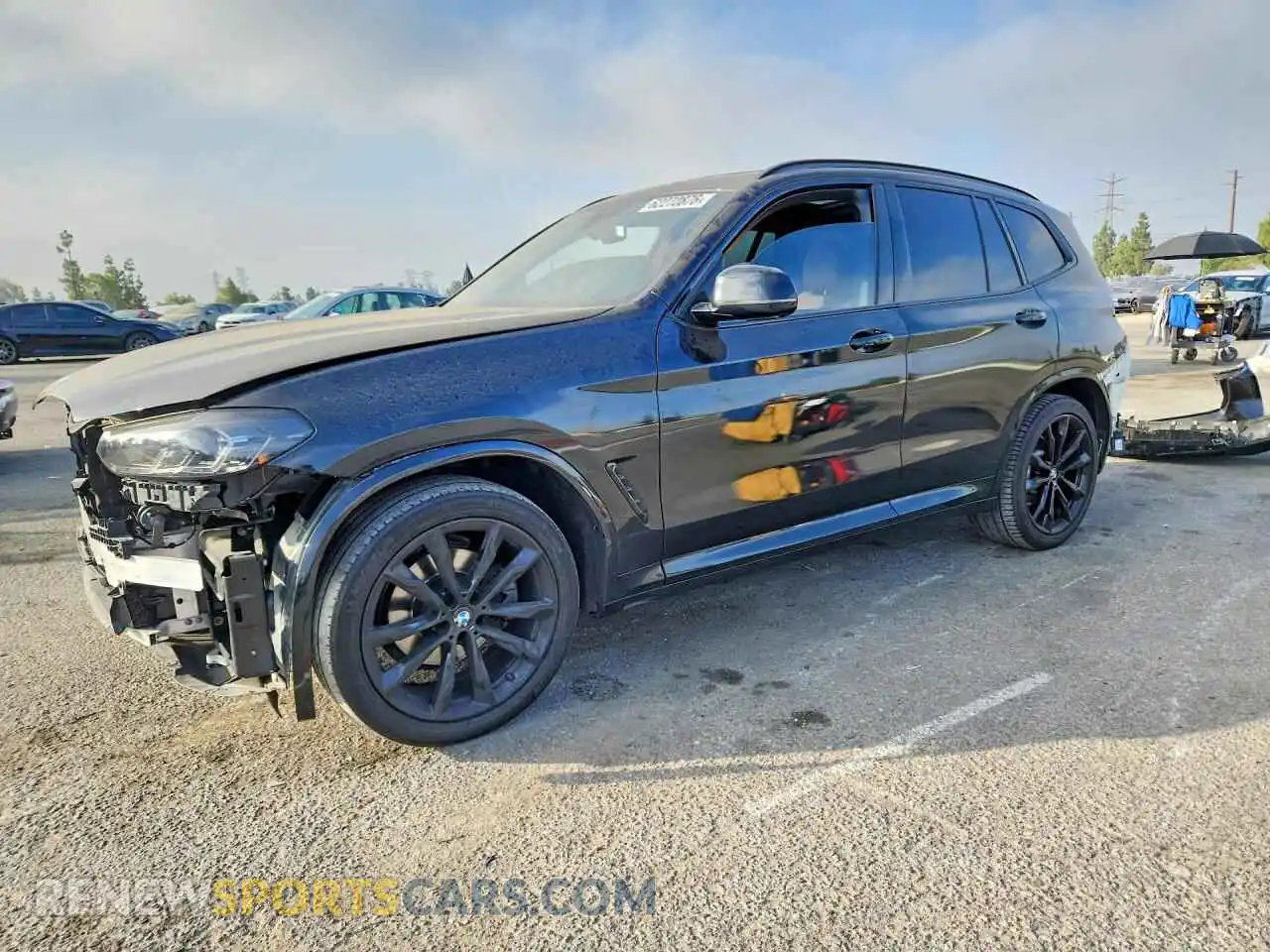 1 Photograph of a damaged car 5UX43DP03R9U00793 BMW X3 2024