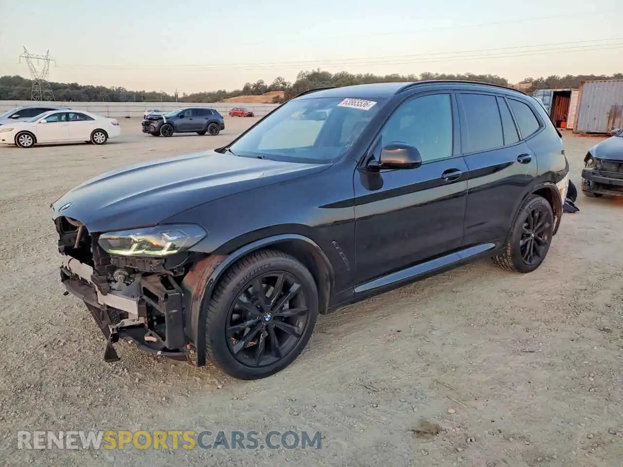 1 Photograph of a damaged car 5UX43DP04R9V02409 BMW X3 2024