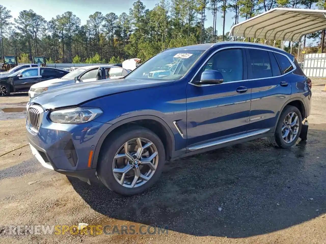 1 Photograph of a damaged car 5UX43DP08R9T38825 BMW X3 2024