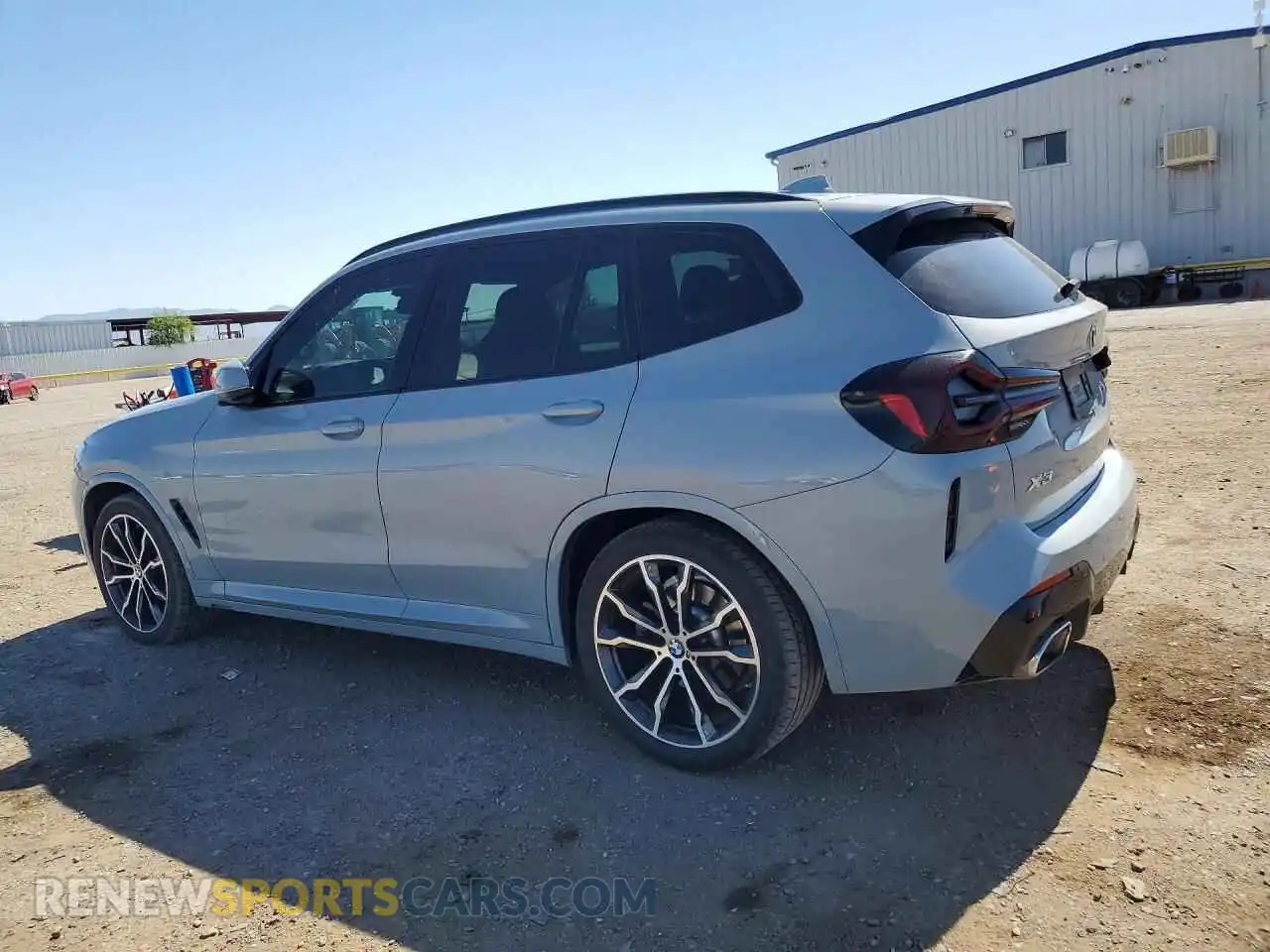 2 fotografías del automóvil dañado 5UX43DP09R9U16867 BMW X3 2024