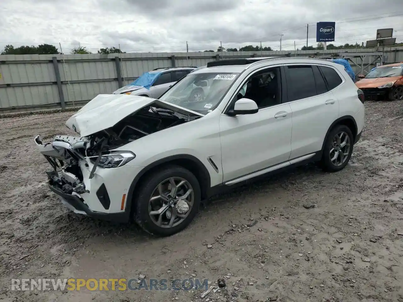 1 Photograph of a damaged car 5UX43DP09R9W37241 BMW X3 2024