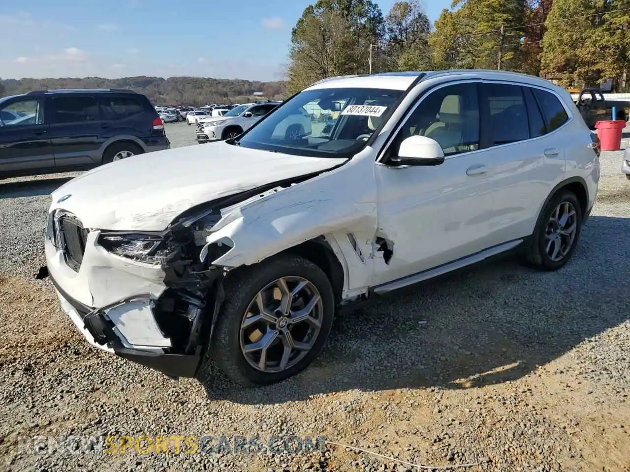 1 Photograph of a damaged car 5UX53DP00R9V95966 BMW X3 2024
