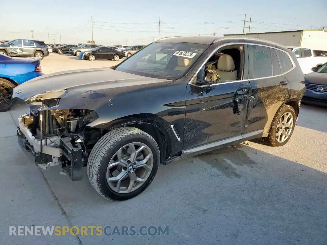 1 Photograph of a damaged car 5UX53DP01R9X03446 BMW X3 2024