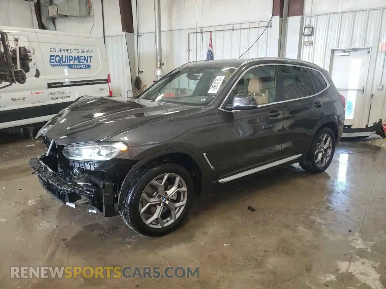 1 Photograph of a damaged car 5UX53DP02R9V99064 BMW X3 2024