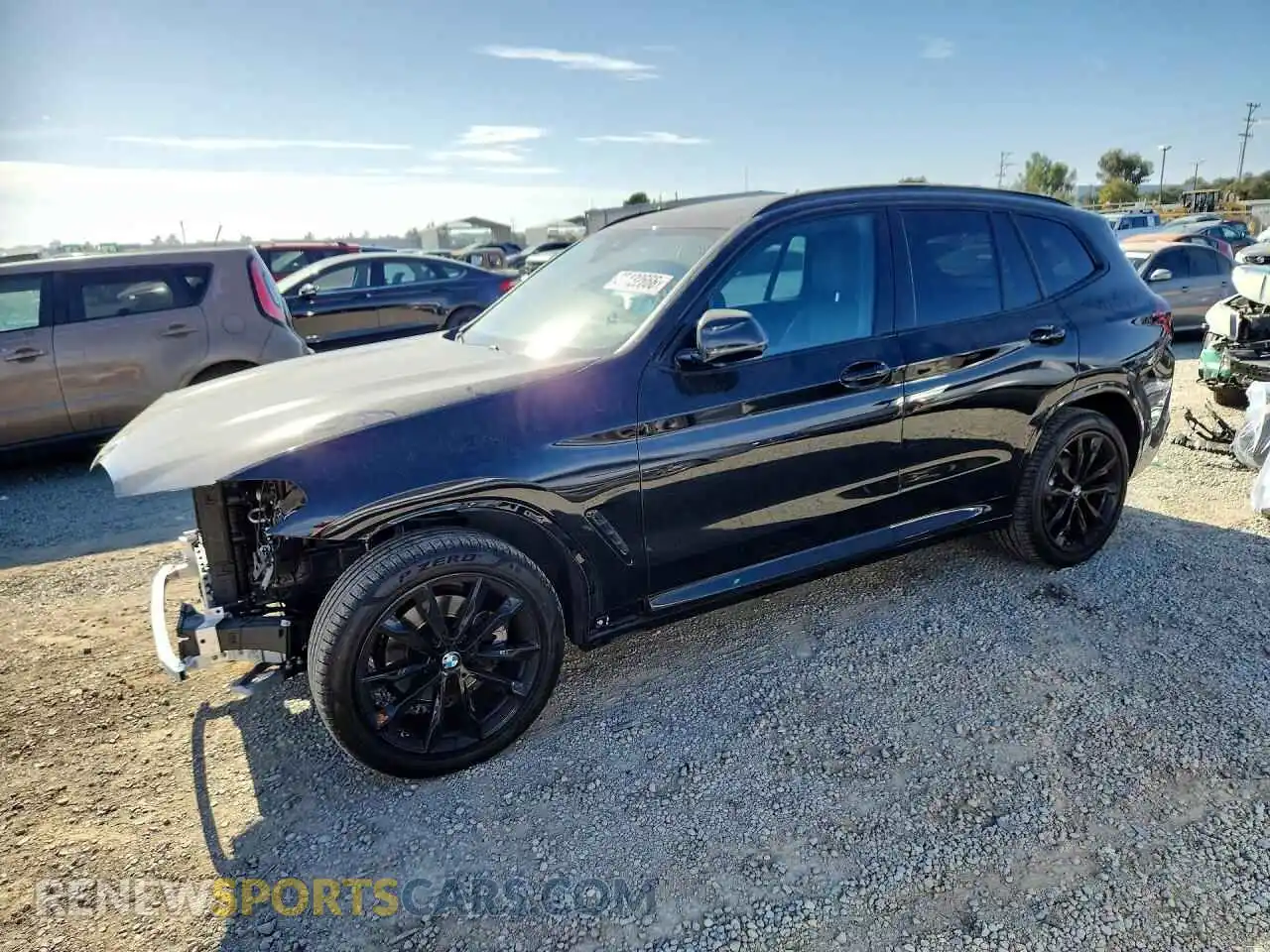1 Photograph of a damaged car 5UX53DP03R9V02017 BMW X3 2024