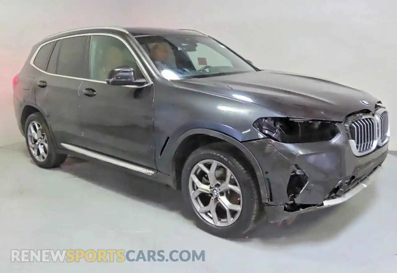1 Фотография поврежденного автомобиля 5UX53DP03R9X46296 BMW X3 2024