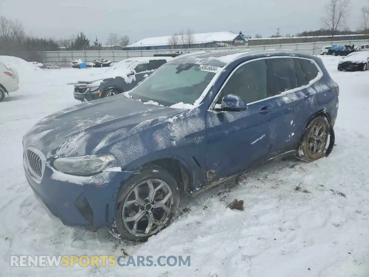 1 Photograph of a damaged car 5UX53DP06R9V43869 BMW X3 2024