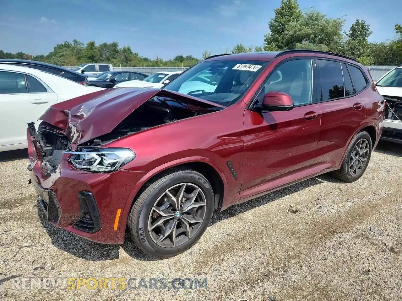 1 Photograph of a damaged car 5UX53DP08R9U71203 BMW X3 2024