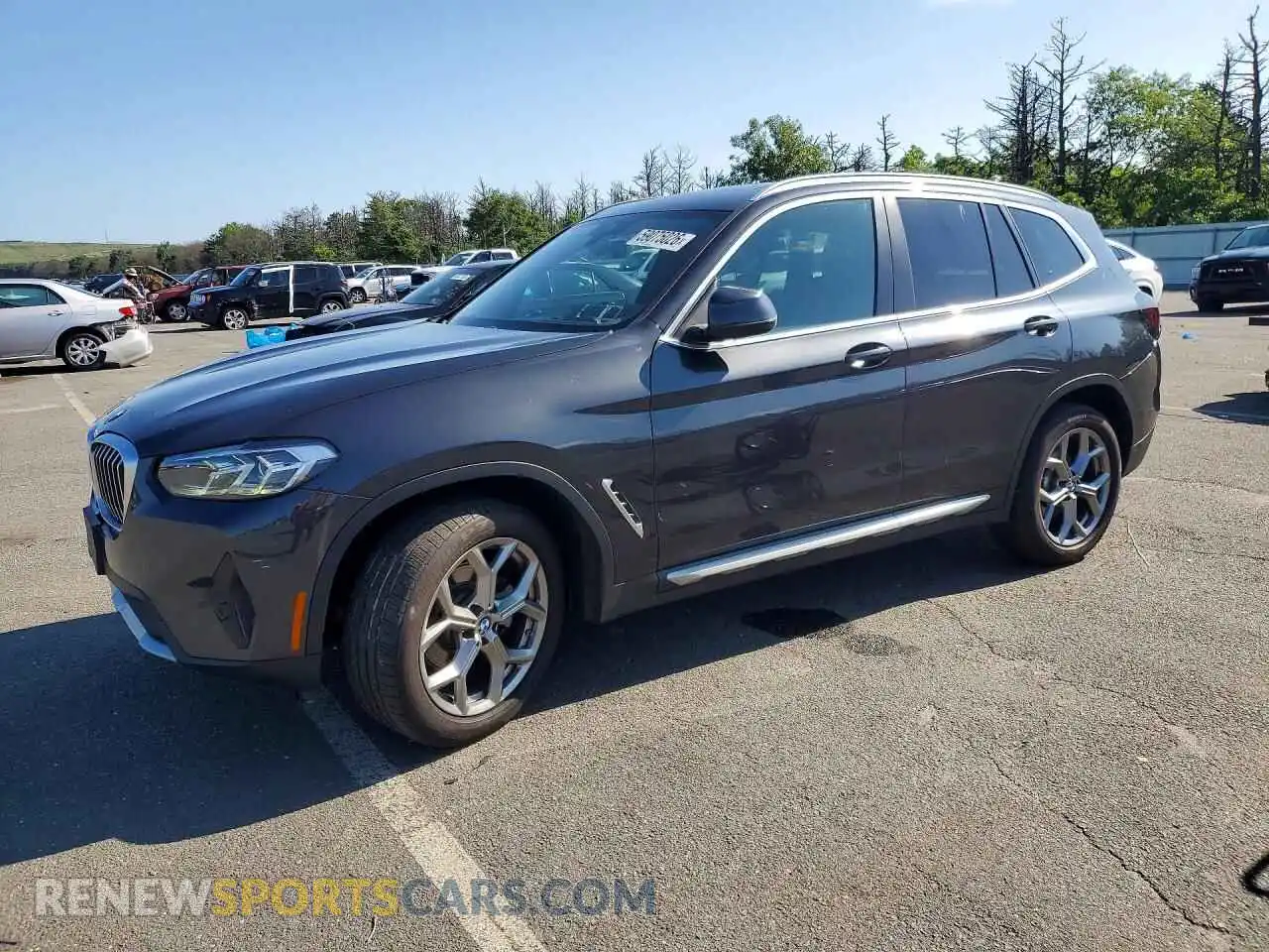 1 Photograph of a damaged car 5UX53DP09R9V02006 BMW X3 2024