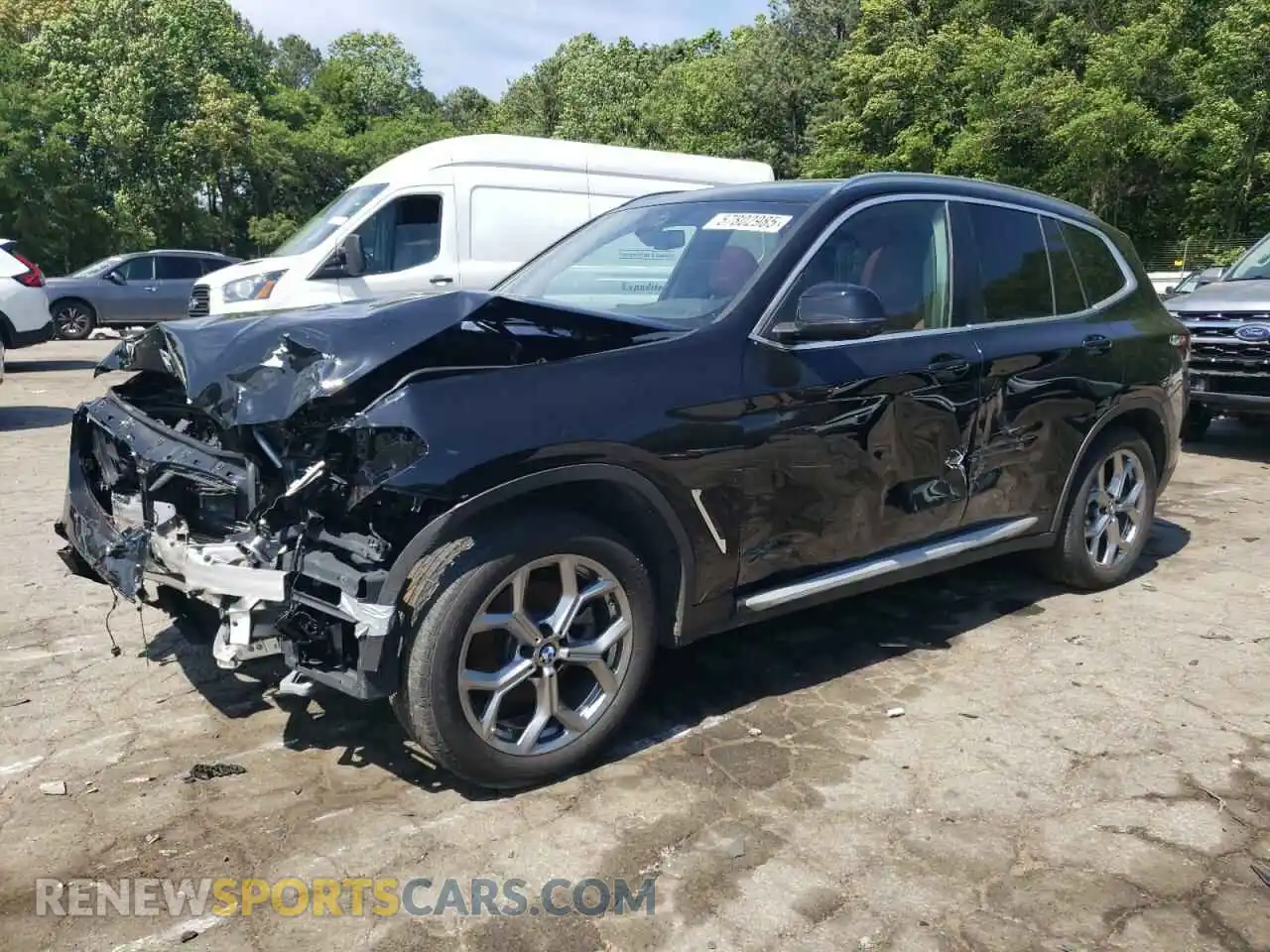 1 Photograph of a damaged car 5UX53DP09R9W19794 BMW X3 2024