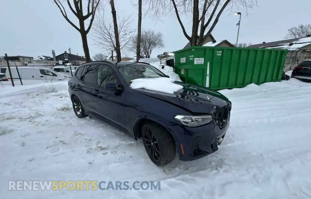 1 fotografías del automóvil dañado 5UX53DP0XR9U04585 BMW X3 2024