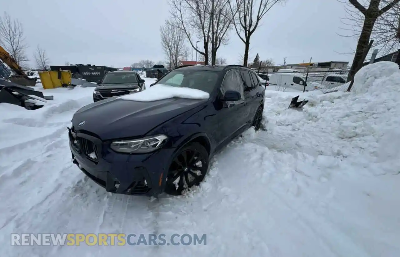 2 fotografías del automóvil dañado 5UX53DP0XR9U04585 BMW X3 2024