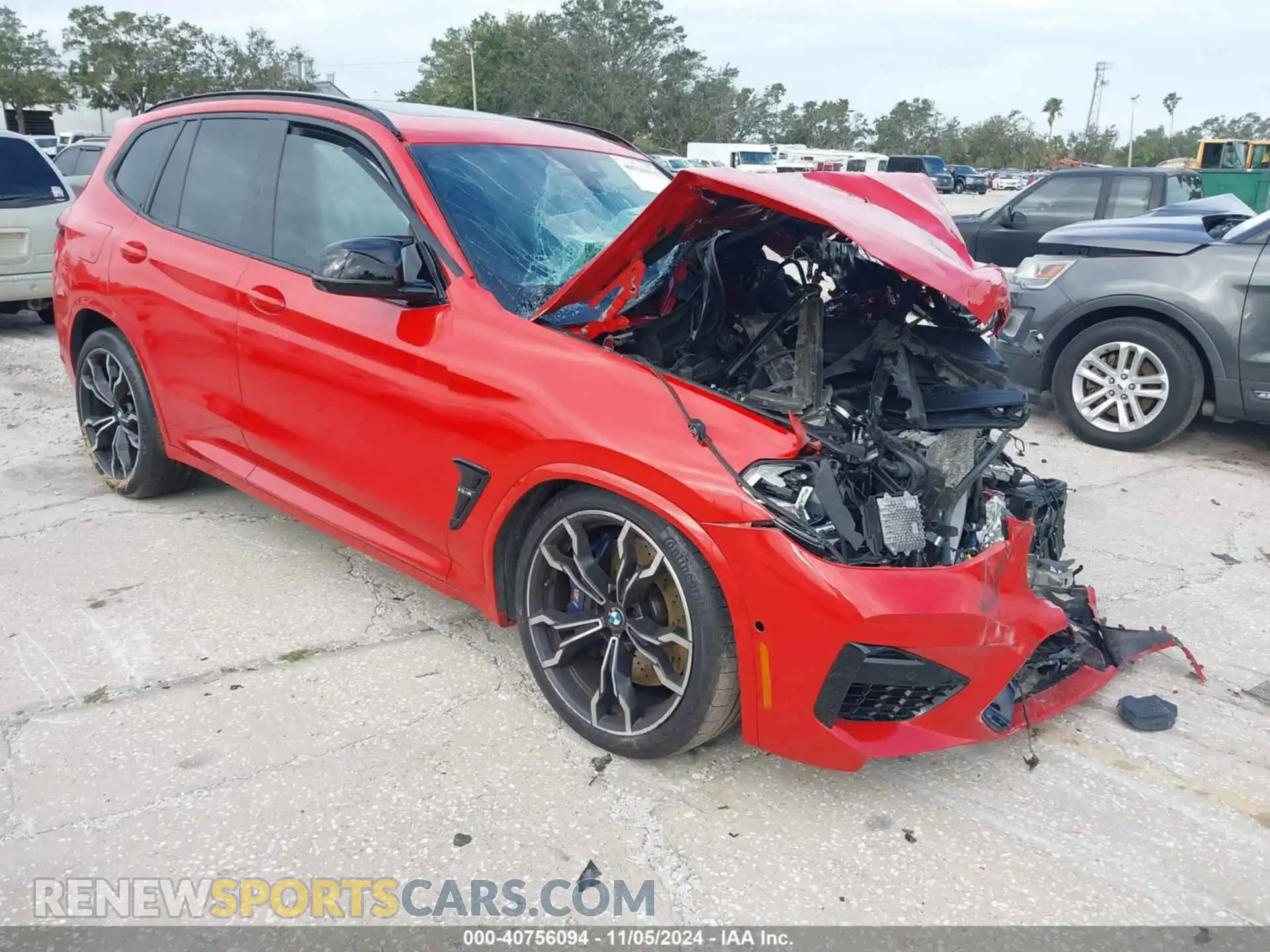 1 Photograph of a damaged car 5YMTS0C08L9B70233 BMW X3 M 2020