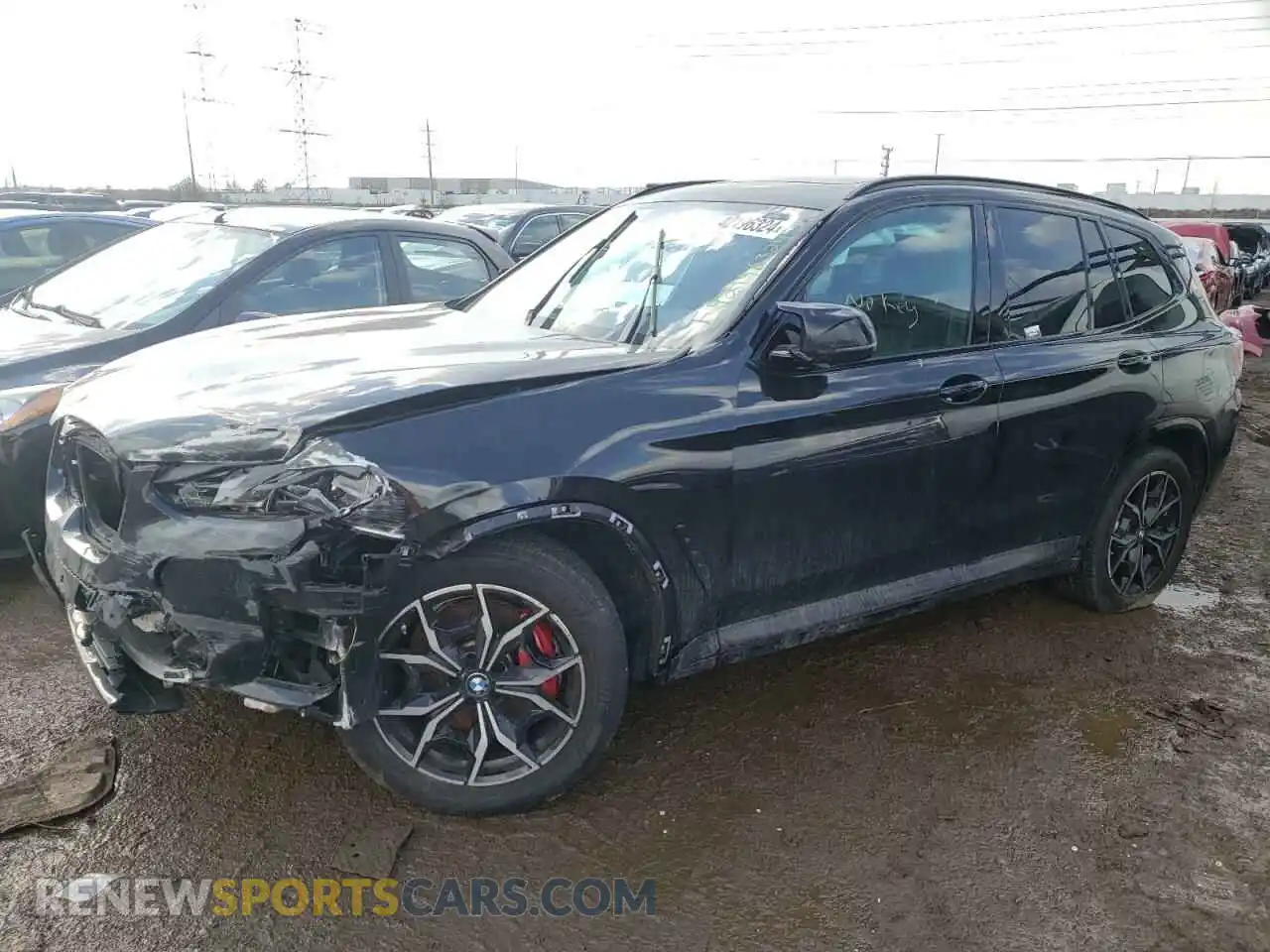 1 Photograph of a damaged car 5UX83DP03P9R81534 BMW X3 M40I 2023