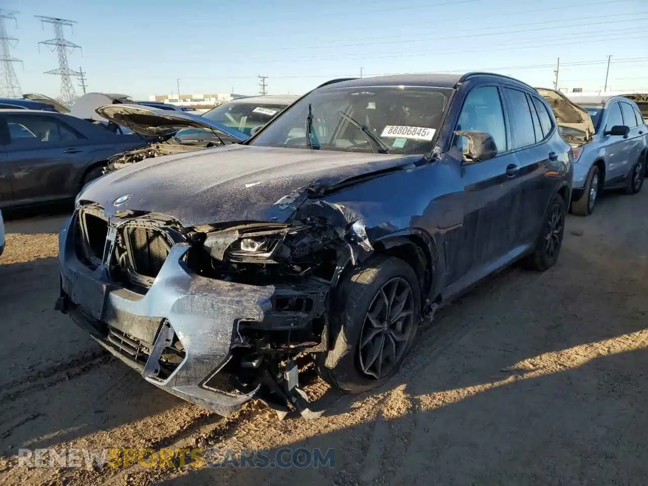 1 Photograph of a damaged car 5UX83DP08P9N63373 BMW X3 M40I 2023