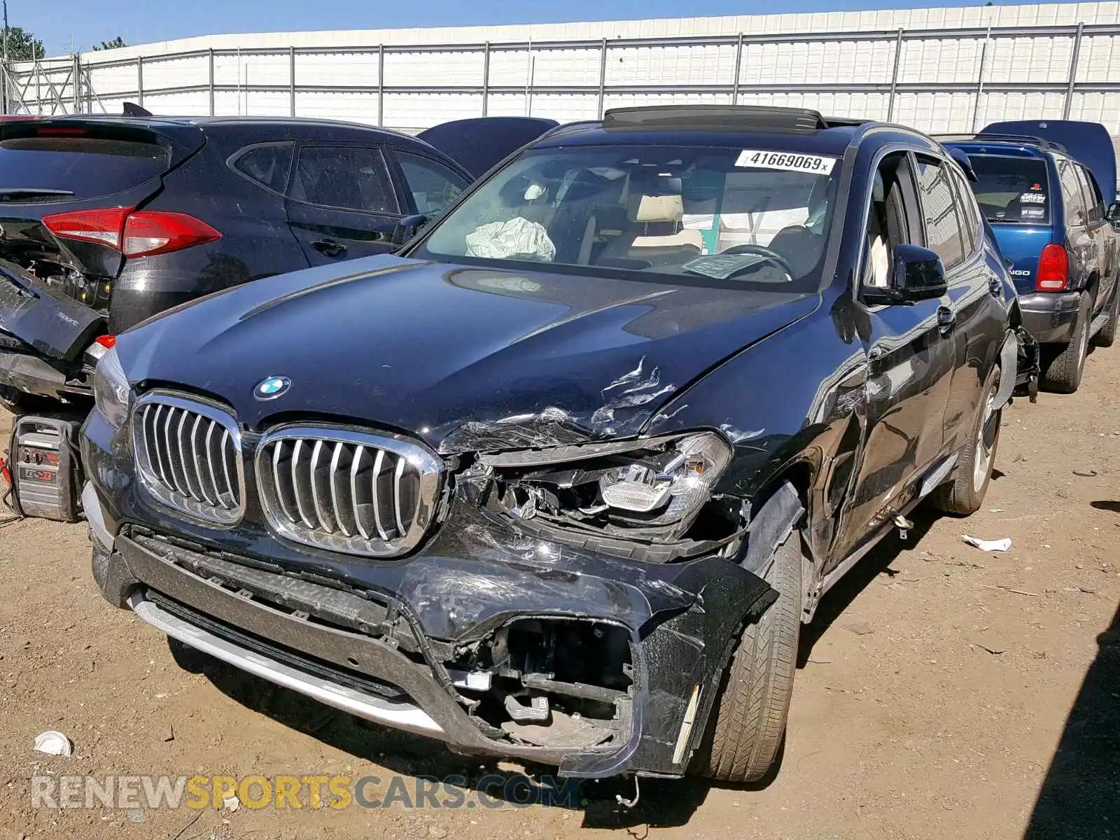 2 Photograph of a damaged car 5UXTR7C52KLF32906 BMW X3 SDRIVE3 2019
