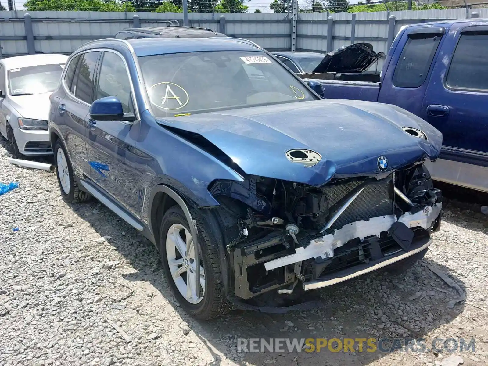 1 Photograph of a damaged car 5UXTR7C54KLA48381 BMW X3 SDRIVE3 2019