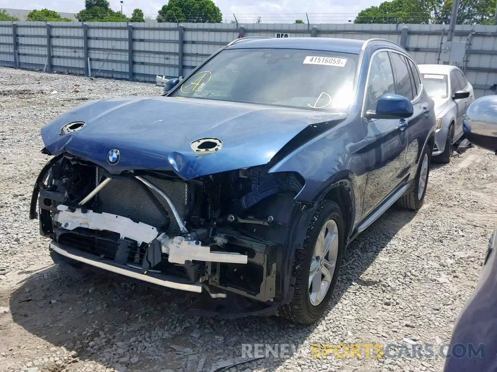 2 Photograph of a damaged car 5UXTR7C54KLA48381 BMW X3 SDRIVE3 2019