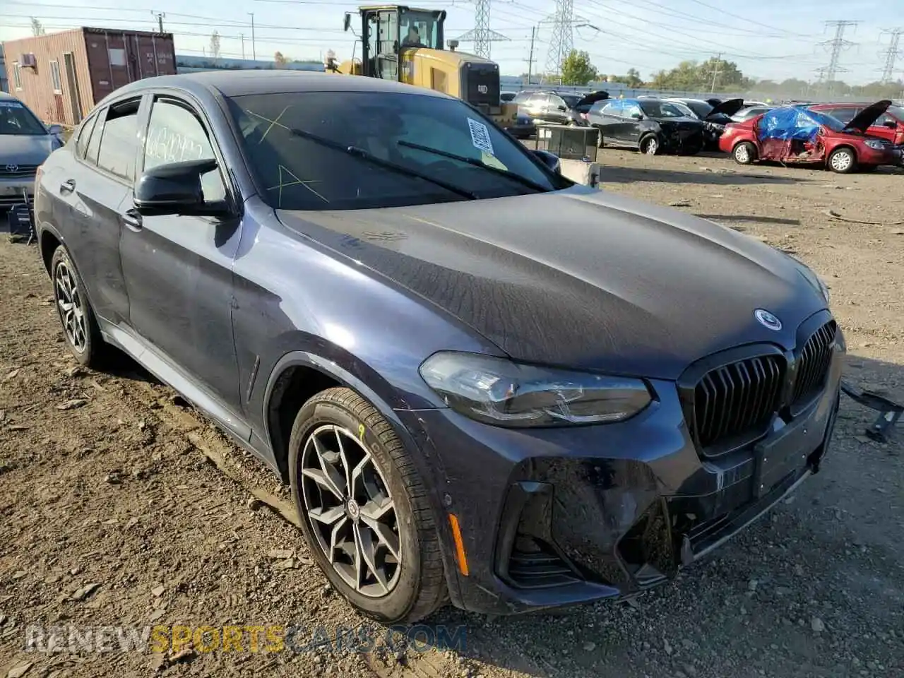 1 Photograph of a damaged car 5UX43DT01N9M51175 BMW X4 2022