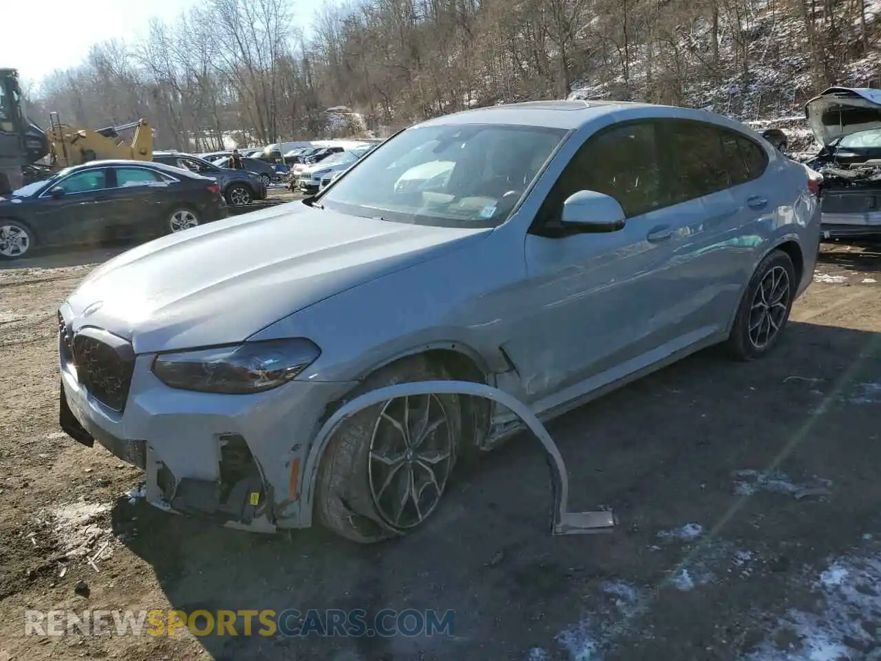1 Photograph of a damaged car 5UX33DT06P9S04622 BMW X4 2023