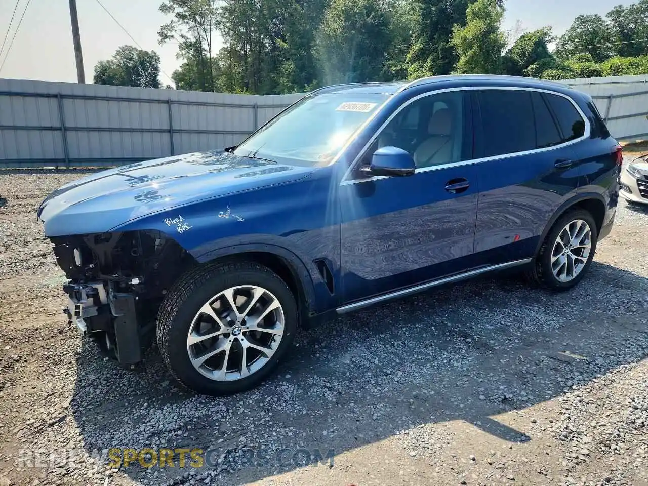 1 fotografías del automóvil dañado 5UXCR6C07M9E80848 BMW X5 2021