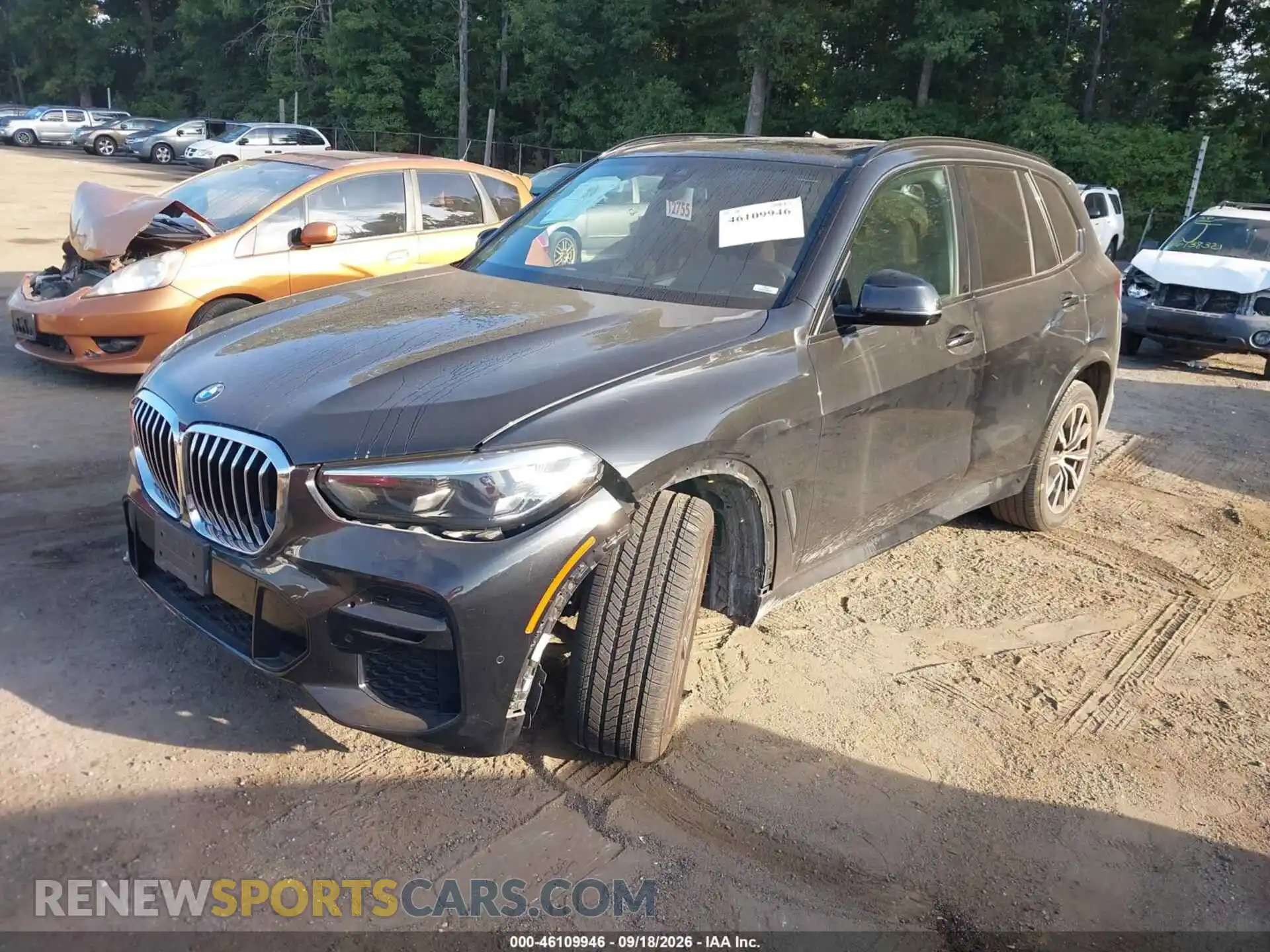 2 fotografías del automóvil dañado 5UXCR6C07N9N02135 BMW X5 2022